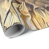 Waterverf Tiger Sunflower Elegant Collectie Cadeaupapier (Rol Hoek)