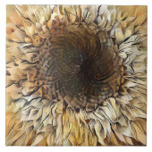 Waterverf Tiger Sunflower Elegant Collectie Tegeltje (Voorkant)