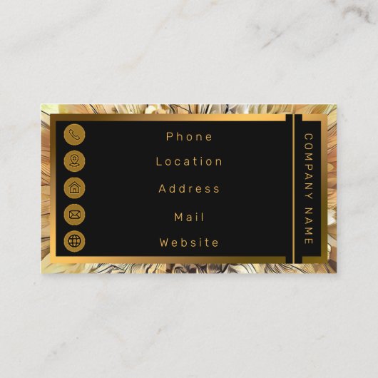 Waterverf Tiger Sunflower Elegant Collectie Visitekaartje (Achterkant)