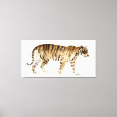 Waterverf Tiger Walking Canvas Afdruk (Voorkant)