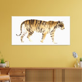 Waterverf Tiger Walking Canvas Afdruk (Insitu (Woonkamer))
