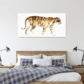 Waterverf Tiger Walking Canvas Afdruk (Insitu (Slaapkamer))