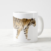 Waterverf Tiger Walking Grote Koffiekop (Voorkant rechts)