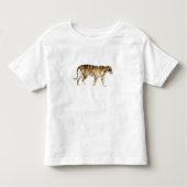 Waterverf Tiger Walking Kinder Shirts (Voorkant)