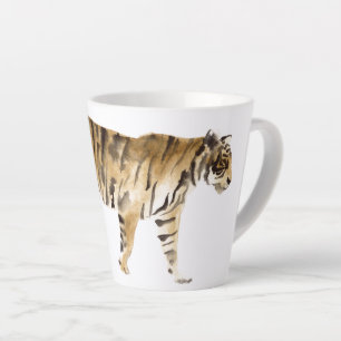 Waterverf Tiger Walking Latte Mok
