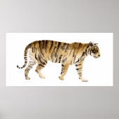 Waterverf Tiger Walking Poster (Voorkant)