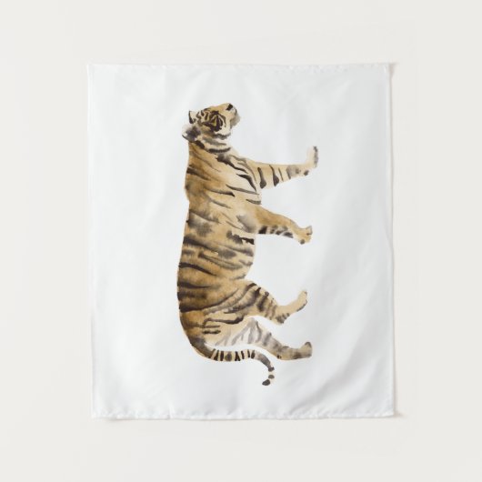 Waterverf Tiger Walking Wandkleed (Voorkant)