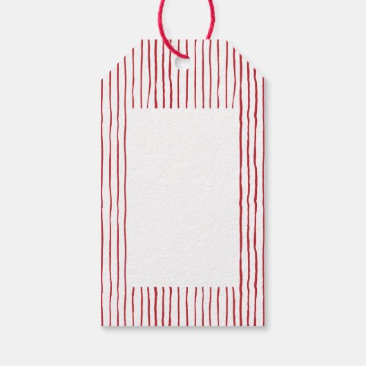 Waterverf tijdens kerstvakantie met mest en stripe cadeaulabel (Achterkant)