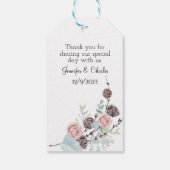 Waterverf tijdens winterfeest cadeaulabel (Achterkant)