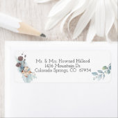 Waterverf tijdens winterfeest etiket (Insitu)