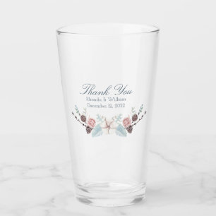 Waterverf tijdens winterfloratie en oliage bruilof glas