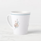 Waterverf tijdens winterfloratie en oliage bruilof latte mok (Linkerhoek)