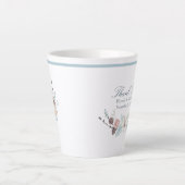 Waterverf tijdens winterfloratie en oliage bruilof latte mok (Voorkant)