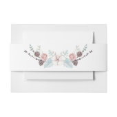 Waterverf tijdens winterfloratie en oliage bruilof uitnodigingen wikkel (Voorkant Voorbeeld)