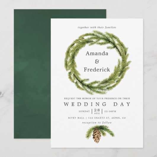 Waterverf tijdens winterweddenschappen kaart (Voorkant / Achterkant)