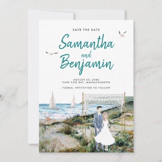 Waterverf tijdlijn Weddenschap Opslaan Datum beken Aankondiging (Voorkant)