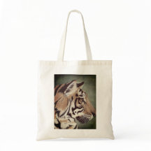 Waterverf tijger Canvas tas