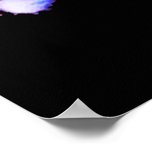 Waterverf Tijger Hoofd Poster (Hoek)