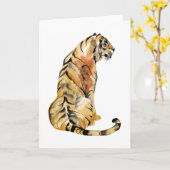 Waterverf tijger kaart (Gele Bloem)