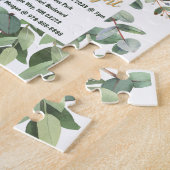 Waterverf Tijger Safari Oerwoud Leaf Baby shower Legpuzzel (Zijkant)