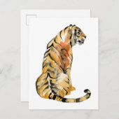 Waterverf tijger - zitting briefkaart (Voorkant / Achterkant)