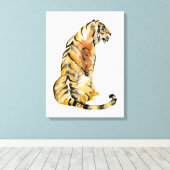 Waterverf tijger - zitting canvas afdruk (Insitu (Houten vloer))