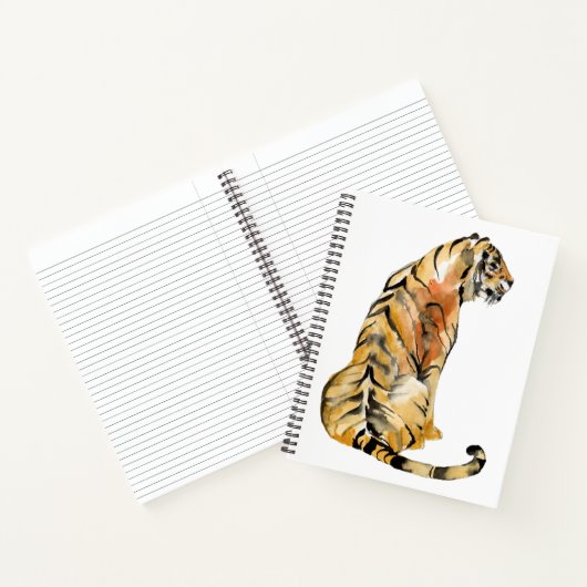 Waterverf tijger - zitting notitieboek (Binnen)