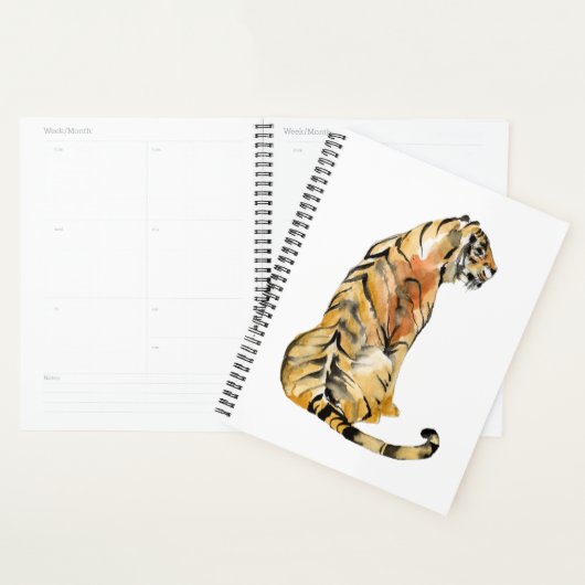 Waterverf tijger - zitting planner (Display)