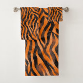 Waterverf tijgerprint bad handdoek (Insitu)