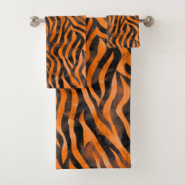 Waterverf tijgerprint bad handdoek