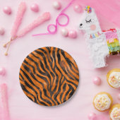 Waterverf tijgerprint papieren bordje (Feest)