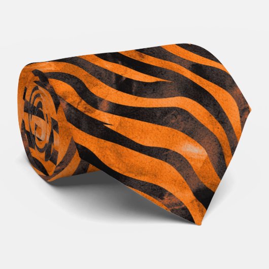 Waterverf tijgerprint stropdas (Opgerold)