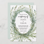 Waterverf Tijm Rozemarijn Sprig krans bruiloft Kaart (Voorkant / Achterkant)