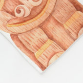 Waterverf tiki hawaii voor een naadloos patroon fleece deken (Hoek)