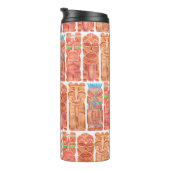 Waterverf tiki hawaii voor een naadloos patroon thermosbeker (Geroteerd rechts)