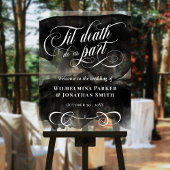 Waterverf Til Death Do us Part Bruiloft Welkom Acryl Bord