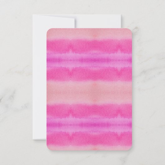 Waterverf tinten van roze kaart (Achterkant)