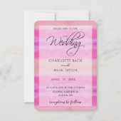 Waterverf tinten van roze kaart (Voorkant)