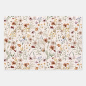 Waterverf Tiny Bloom Boho Bloempatroon Inpakpapier Vel (Voorkant 3)
