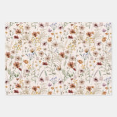 Waterverf Tiny Bloom Boho Bloempatroon Inpakpapier Vel (Voorkant 2)