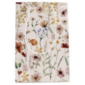 Waterverf Tiny Bloom Boho Bloempatroon Medium Cadeauzakje (Voorkant)