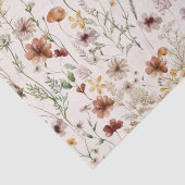 Waterverf Tiny Bloom Boho Bloempatroon Tissuepapier (Detail)