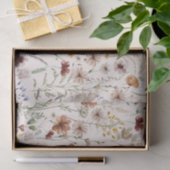 Waterverf Tiny Bloom Boho Bloempatroon Tissuepapier (Geschenk)