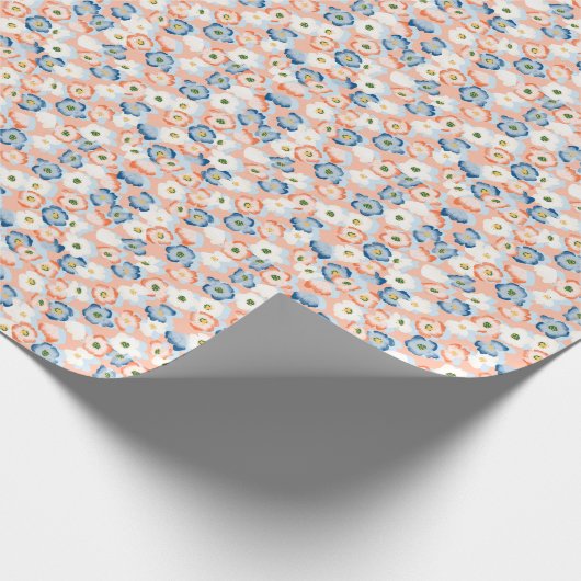 Waterverf Tiny Flowers:  Cadeaupapier (Hoek)