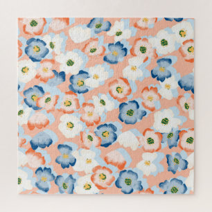 Waterverf Tiny Flowers:  Legpuzzel