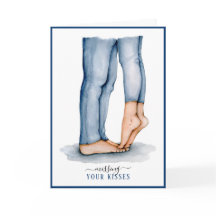 Waterverf Tiptoe Kiss | Ik mis je