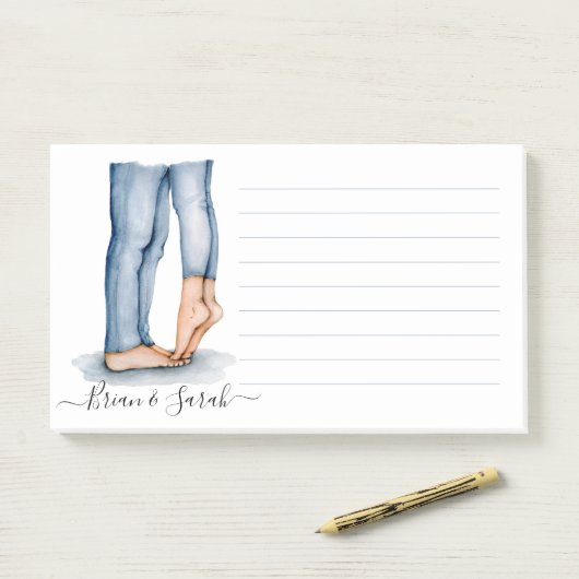 Waterverf Tiptoe Kiss Post-it® Notes (Op bureau)