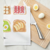 Waterverf toast - een toast naar boter theedoek (Quarter Fold)