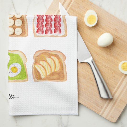 Waterverf toast - een toast naar boter theedoek (Quarter Fold)