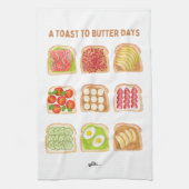 Waterverf toast - een toast naar boter theedoek (Verticaal)